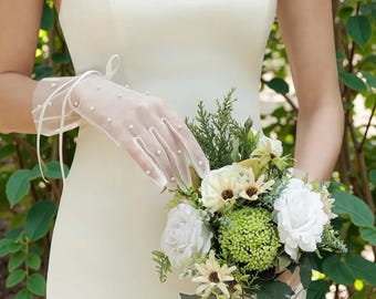 Wedding Gloves, Bridal Gloves, Romantic Bridal Set, Elegant Bride Accessories, Bride Accessories