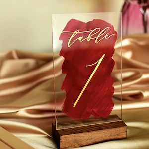 Números de mesa acrílicos, números de mesa para casamento, peça central de casamento elegante, peça central de acrílico, decoração de chá de panela