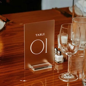 Números de mesa acrílicos, números de mesa para casamento, peça central de casamento elegante, peça central de acrílico, decoração de chá de panela