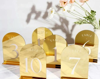 Table Numbers, Wedding Table Number, Wedding Table Decor, Reception Signage, Acrylic Table Signs, Elegant Centerpiece