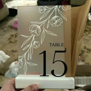 Números de mesa acrílicos, números de mesa para casamento, peça central de casamento elegante, peça central de acrílico, decoração de chá de panela