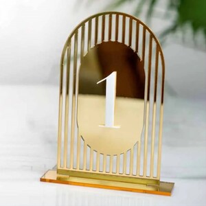 Numeri da tavolo, Numeri da tavolo per matrimoni, Decorazioni per tavoli da matrimonio, Segnaletica per reception, Segni da tavolo in acrilico, Centrotavola elegante