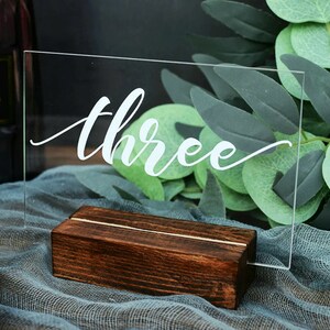 Números de mesa acrílicos, números de mesa para casamento, peça central de casamento elegante, peça central de acrílico, decoração de chá de panela