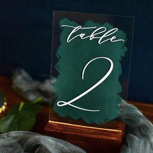 Números de mesa, Número de mesa de boda, Decoración de mesa de boda, Señalización de recepción, Letreros de mesa de acrílico, Tarjeta de lugar de acrílico, Centro de mesa elegante