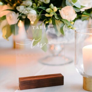 Números de mesa acrílicos, números de mesa para casamento, peça central de casamento elegante, peça central de acrílico, decoração de chá de panela
