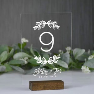 Números de mesa acrílicos, números de mesa para casamento, peça central de casamento elegante, peça central de acrílico, decoração de chá de panela
