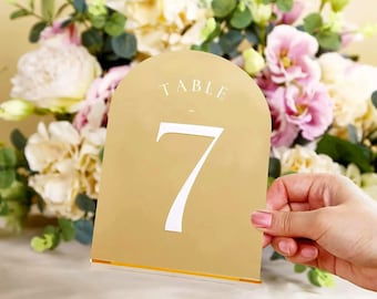 Table Numbers, Wedding Table Number, Wedding Table Decor, Reception Signage, Acrylic Table Signs, Elegant Centerpiece