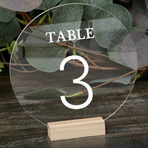 Números de mesa acrílicos, números de mesa para casamento, peça central de casamento elegante, peça central de acrílico, decoração de chá de panela