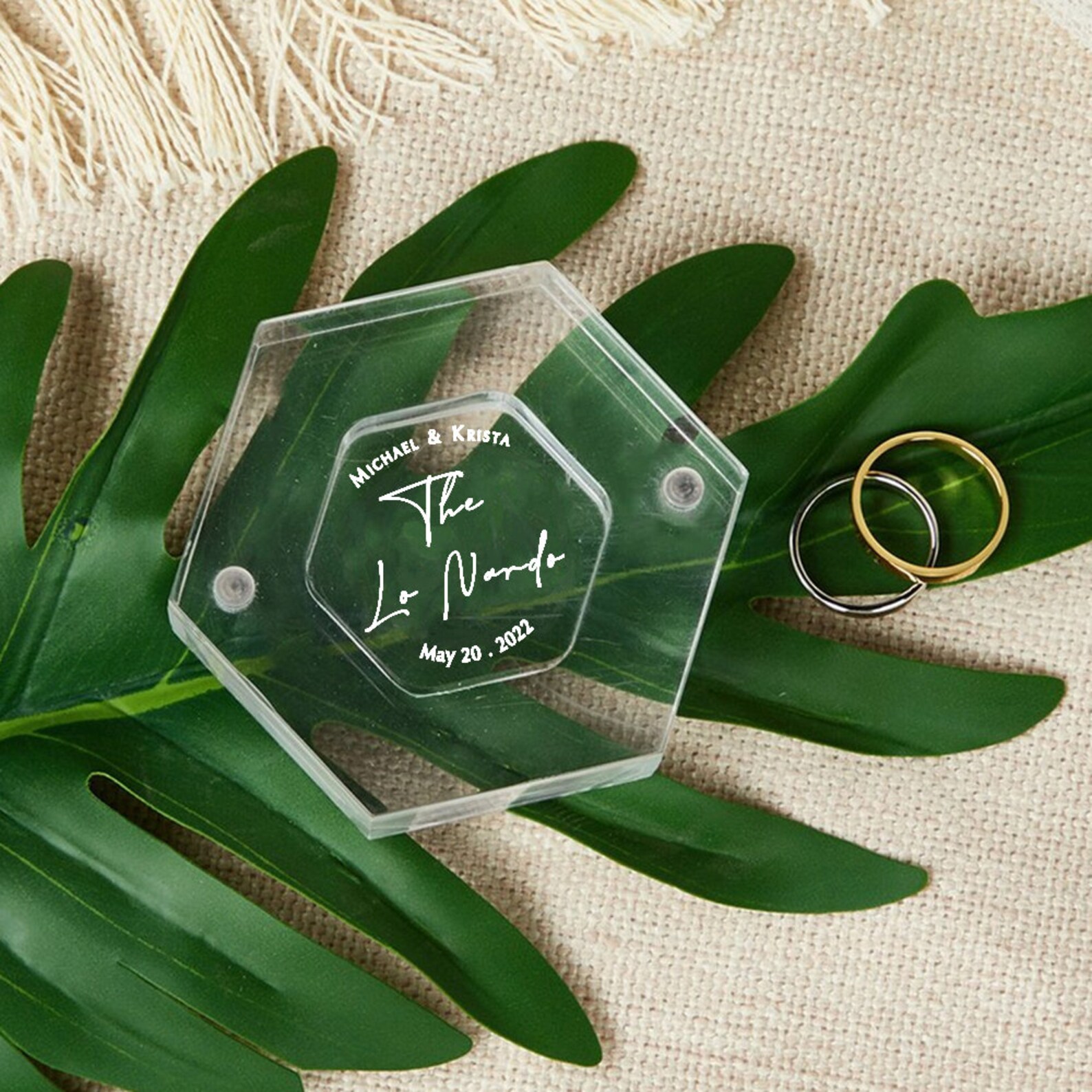 Wedding Ring Box Personalized Glass Ring Box Custom Storage Etsy