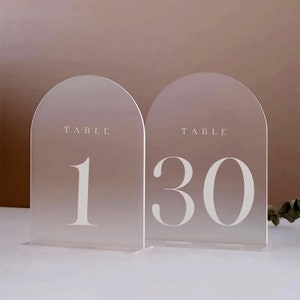 Números de mesa, Número de mesa de boda, Decoración de mesa de boda, Señalización de recepción, Letreros de mesa acrílicos, Centro de mesa elegante