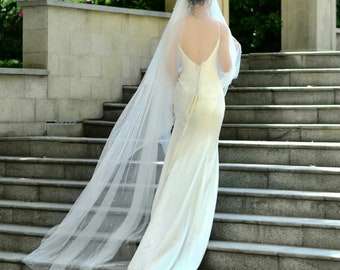 Pearl Veil, Pearl Wedding Veil, Cathedral Length, Bridal Hair Accessories, Wedding Ceremony, Bridal Elegance, Single Tier