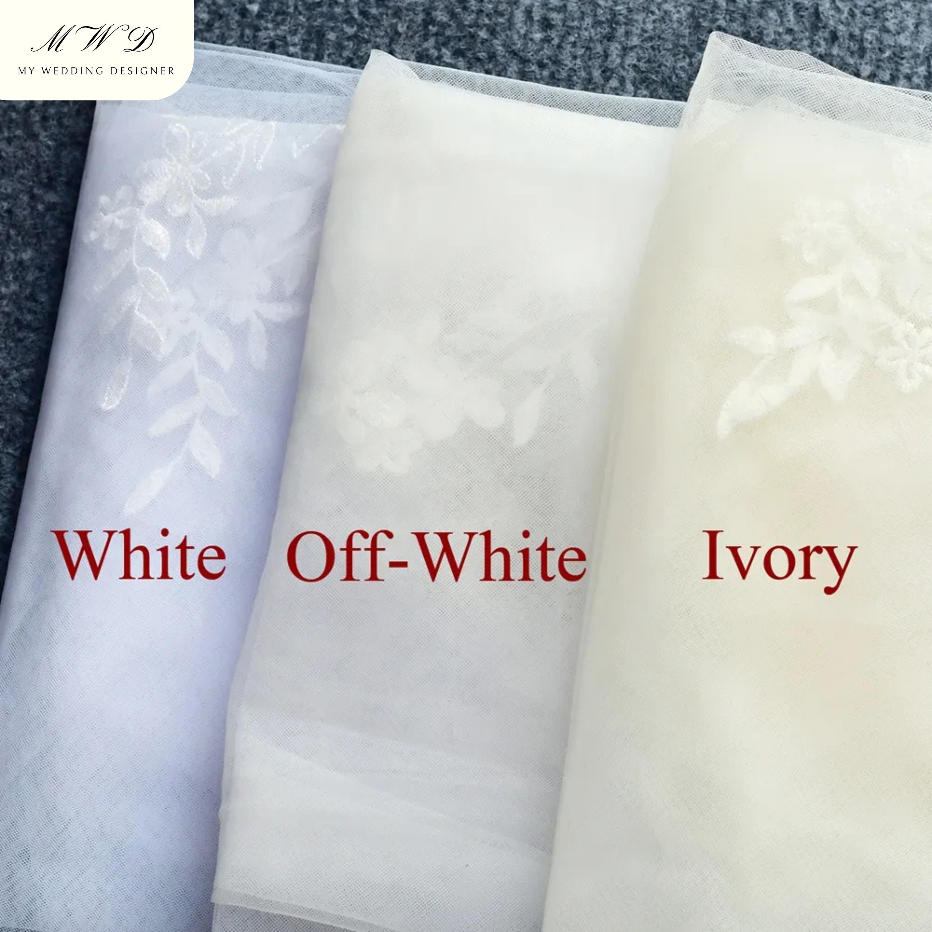 1 Layer Lace Wedding Veil Chapel Bridal Accessories Ivory Long Bride Veil
