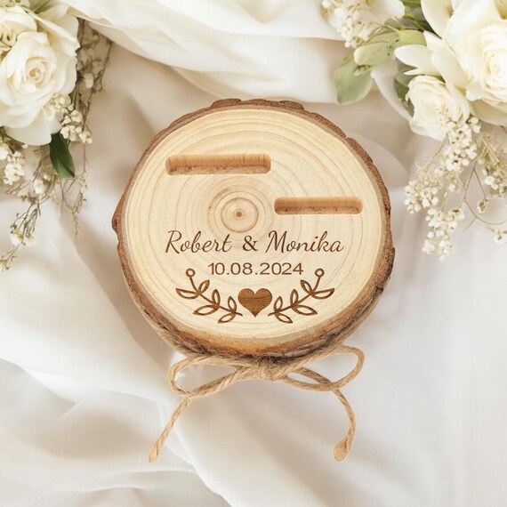 Custom Wedding Ring Box, Ring Bearer Box, Engagement Wood Holder