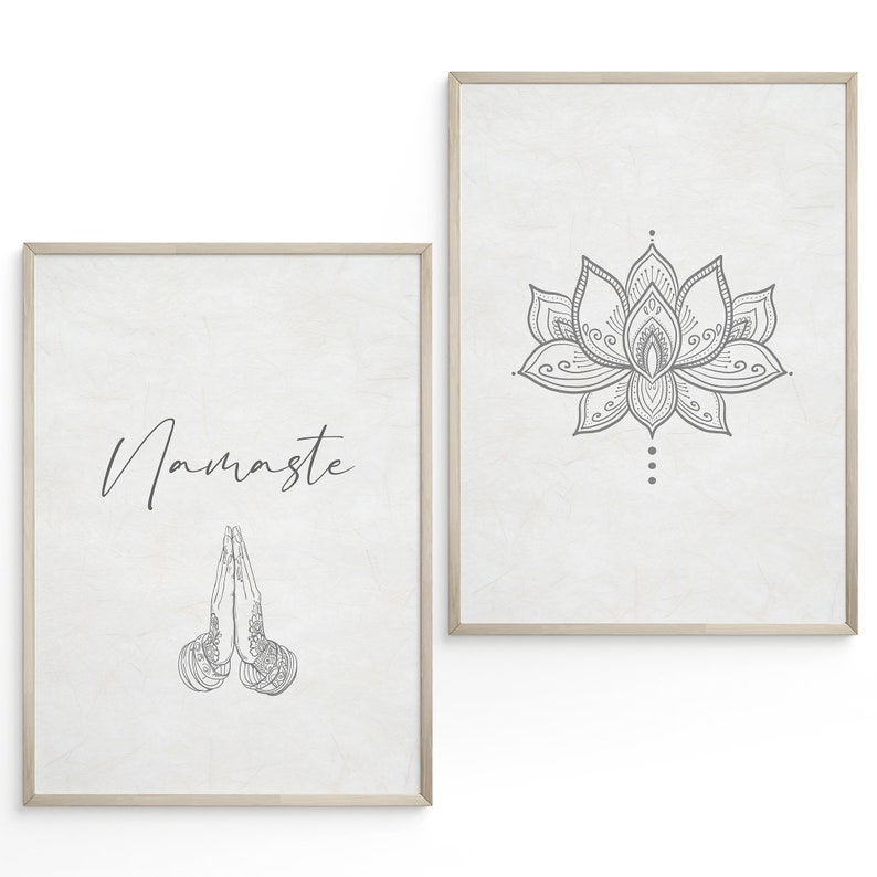 Yoga Wall Art Set of 14 Printables Yoga Studio Art Yoga Room Decor Home