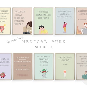 Medical Puns Digital Wall Art, Funny Printable Wall Art, Funny Gifts for Doctor, Doctor Office Decor, Medical Student Gift, Nurse Graduation
