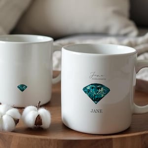 Birthstone Mugs, June, Customized Mug, Personalized Gift, Birthday Gift For Her, Customized Gifts, Gift For Mom, Gift For Her, Mug