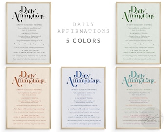 Affirmation Wall Art, Affirmation Cards, Motivational Poster, Self Care Gift, Digital Download, Cool Posters, Mental Health Poster, Wall Art