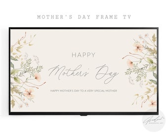 Moldura para TV Samsung com estampa de flores silvestres para o Dia das Mães, Cartão para o Dia das Mães, Presente para Mãe e Filha, Presente para a Mamãe