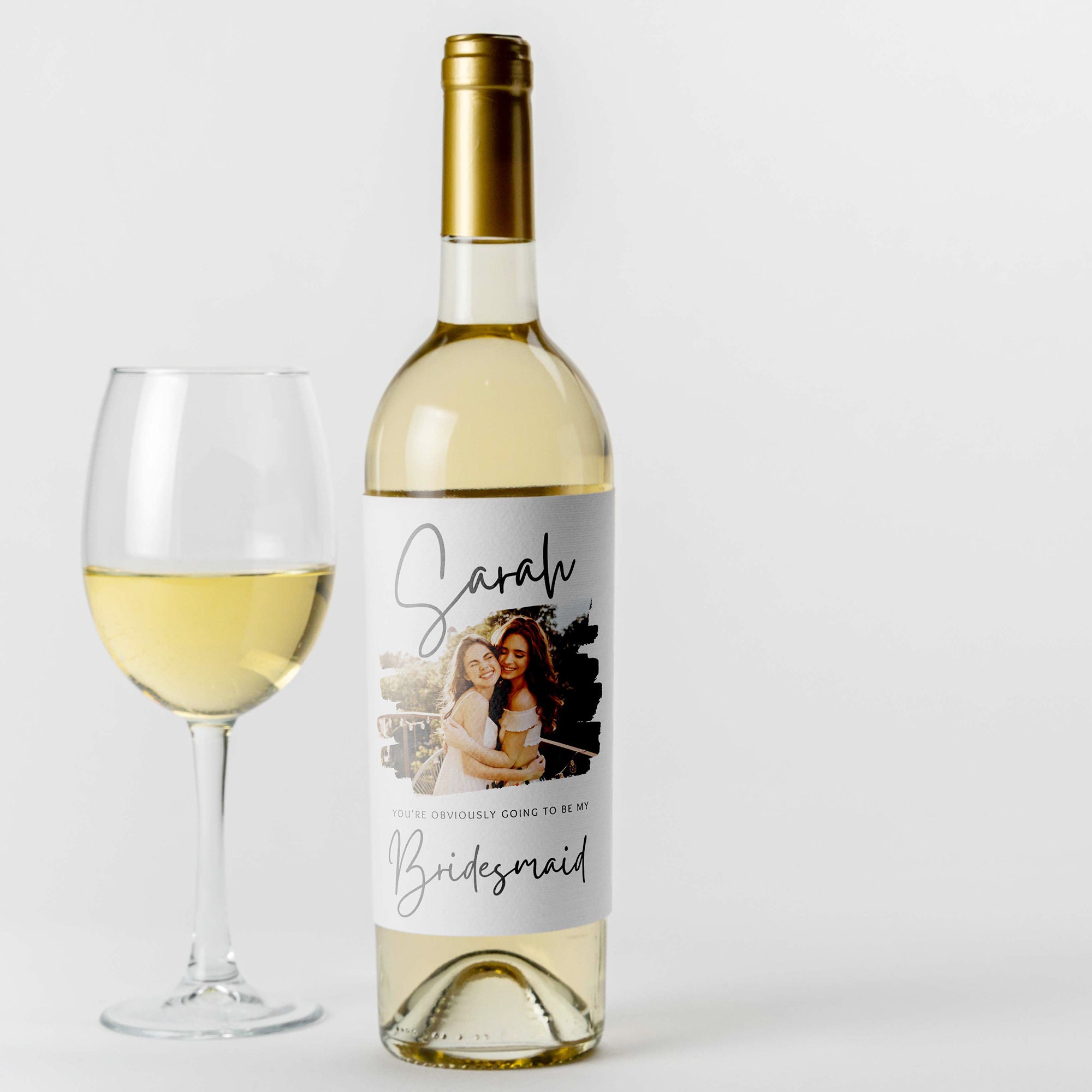 Bridesmaid Proposal Wine Bottle Labels Bridesmaid Gifts Wine Etsy