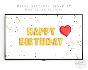 Samsung Frame TV Art | Birthday Art | Birthday Balloon Wall Art | Happy Birthday | Smart TV Art | Instant Digital Download | Party Decor