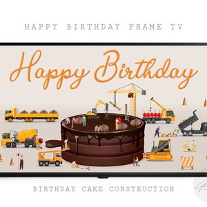 Happy Birthday Samsung Frame Tv Art, Chocolate Birthday Frame Art, Happy Birthday Sign Birthday Banner, 2nd Birthday Frame Tv, Boy Birthday