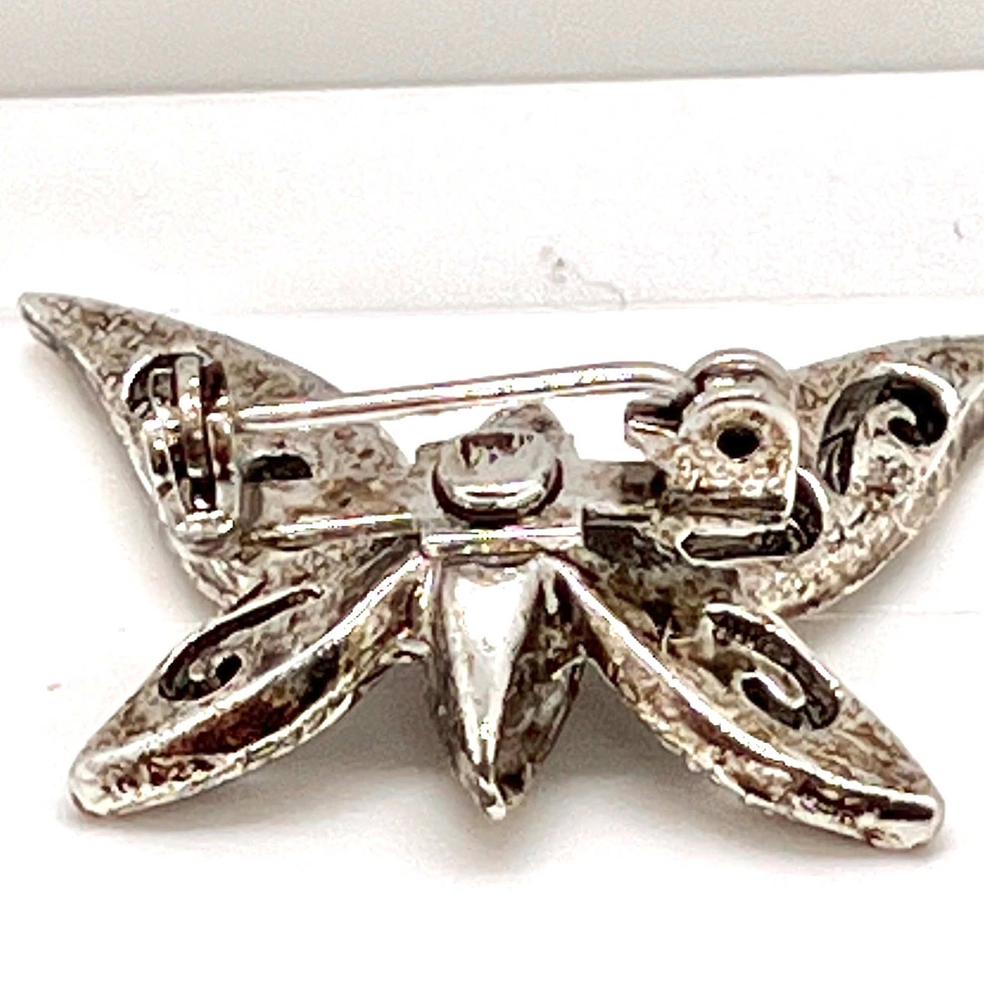 Vintage Butterfly Brooch Pin Silver Tones - Etsy