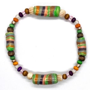 Easter Basket Bracelet, Polymer Clay Bracelet, Handmade Beaded bracelet