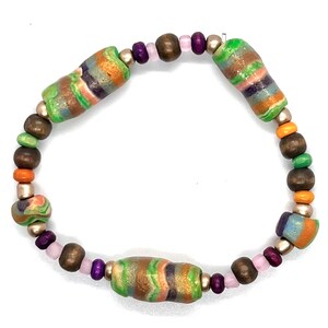 Easter Basket Bracelet Youth, Polymer Clay Bracelet, Handmade Beaded bracelet