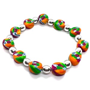 Fruitloop bracelet, polymer beaded bracelet, handmade polymer beads, handmade bracelet