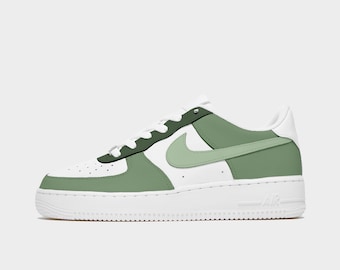 Olive Green Air Force 1s Custom Designed Hand painted