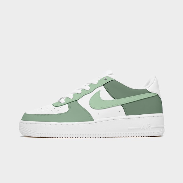 Pastel Green Air Force 1s Custom Designed Hand painted