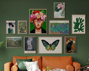 Sage Green Vintage Gallery Wall Art Set (Digital Download)