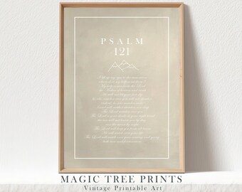 Psalm 121 Printable Bible Verse Art Print 8x10 Digital Wall Art Gift - Etsy