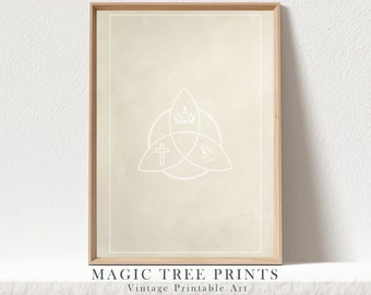Holy Trinity Art Print: Minimalist Christian Wall Decor (Digital Download)