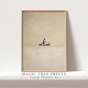 Good Shepherd Christian Art Print: Bible Verse Decor (Digital Download)