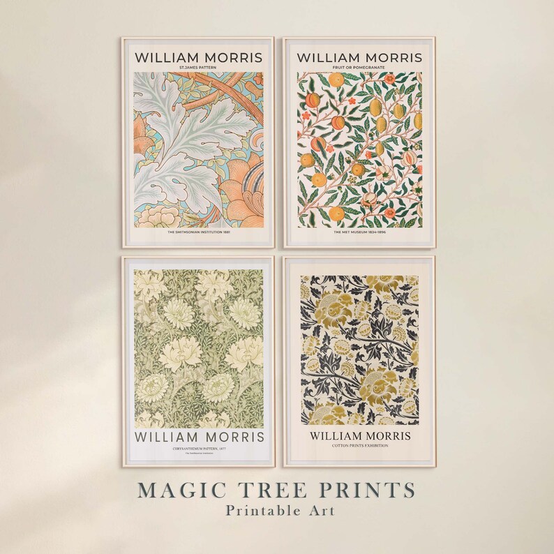 Yellow Gallery Wall Set, Vintage Eclectic Printable Wall Art, Modern