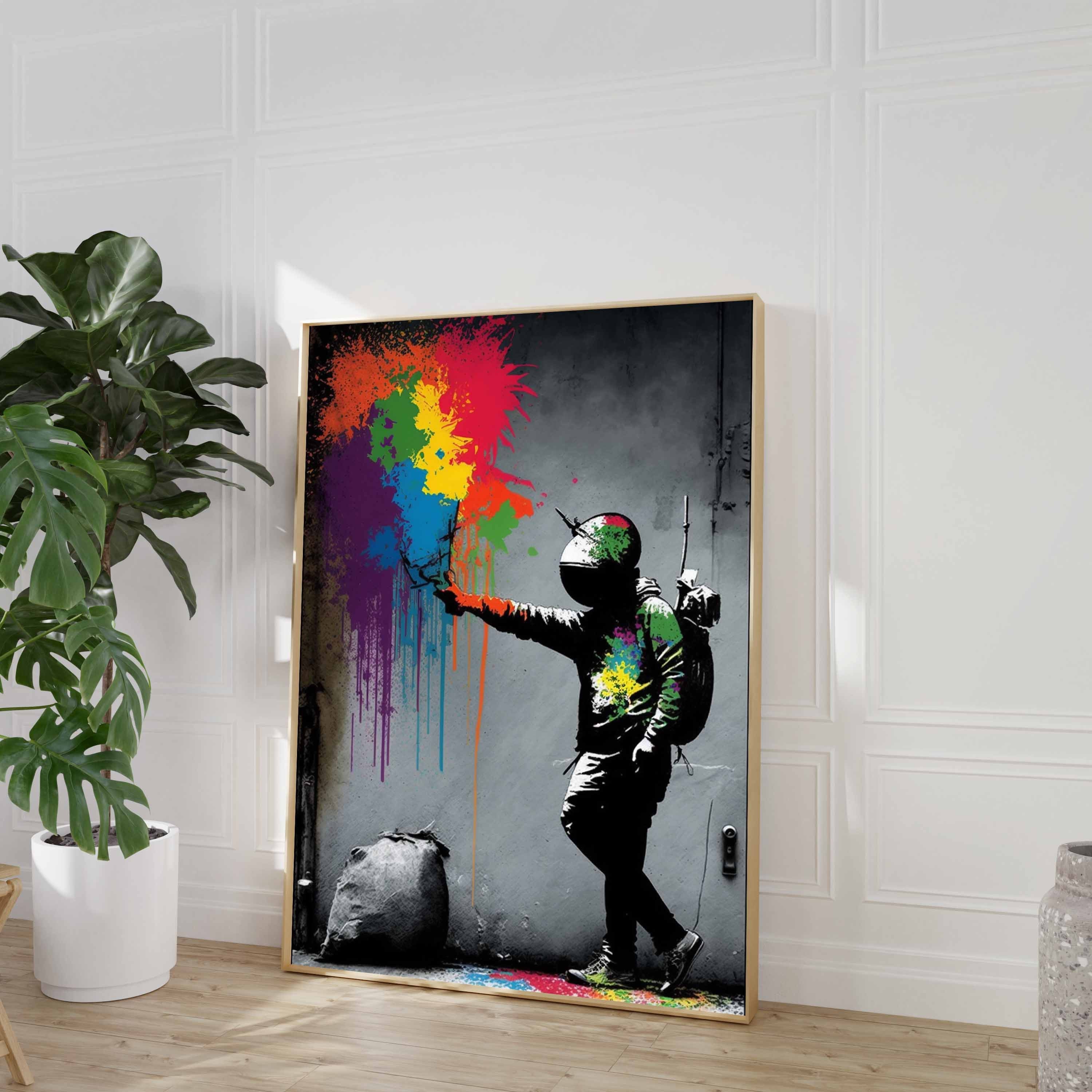 Banksy Eclectic Gallery Wall Set of 3, Printable Banksy Poster, Banksy