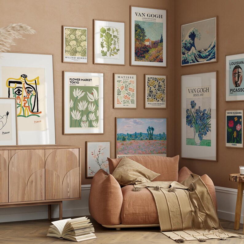 Eclectic Gallery Wall Set Printable Wall Art Flower Market Print Large