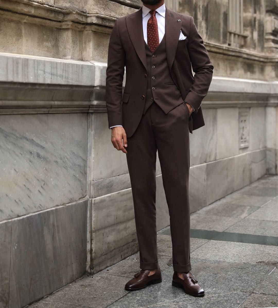 brown dress shoes suit Allure Men Allure Slip On Cognac Leather Tuxedo Shoes 7.5 Medium (D) main image 0