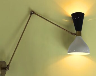 Stilnovo Wandleuchte Mid Century moderne italienische Lampen für Wanddekor Beleuchtungskörper von dekorativen Lichtern Verstellbare Lampe Sputnik Wandleuchte