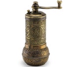 Antique Coffee Grinder, Traditional Turkish Coffee Grinder, Brass Coffee Mill, Kitchen Decor, Manual Coffee Mill
