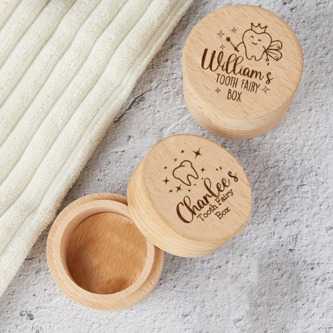 Baby Teeth Keepsake Box Tooth Fairy Box Personalized Tooth Etsy