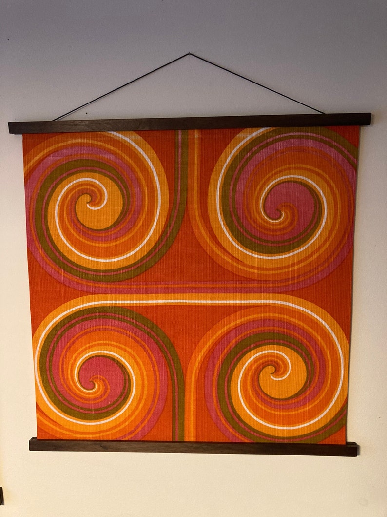 Rare MCM Vintage Fabric Wall Hanging Etsy