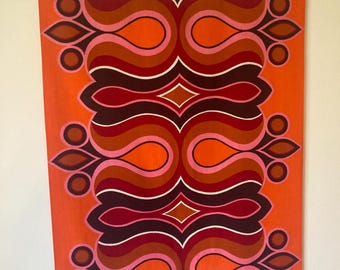 Rare MCM Vintage Fabric Wall Hanging