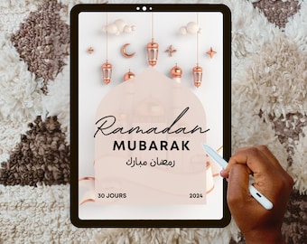 French Ramadan Planner Printable: Islamic Prayer, Quran Tracker (Digital Download)