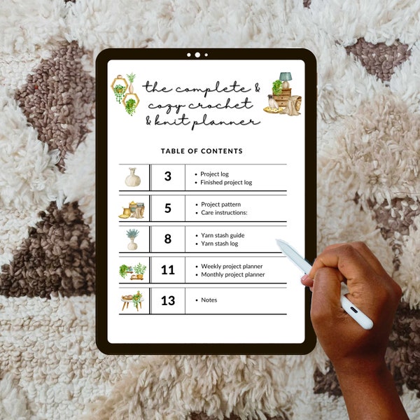 The Complete & Cozy Project Planner | Digital Crochet PDF Download | Ultimate Knitting Project Tracker | Pattern