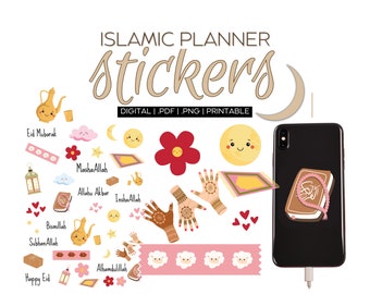 Quran Digital Stickers for Journaling | Pre-Cropped Islamic Digital Printable Planner Inserts | Muslim Scrapbooking | Goodnotes