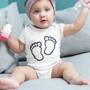 Baby Footprint SVG, Baby Foot Stickers, Baby Foot Cut Files