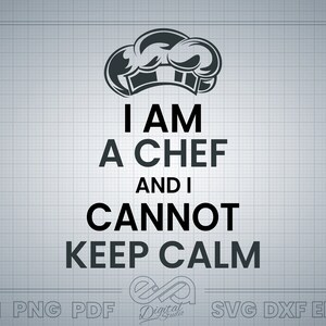 Keep Calm Chef svg, Funny Chef Gift Cricut, Cook svg