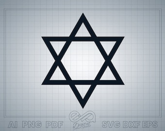 Star of David Cut File, Jewish Star Vector (Digital Download)